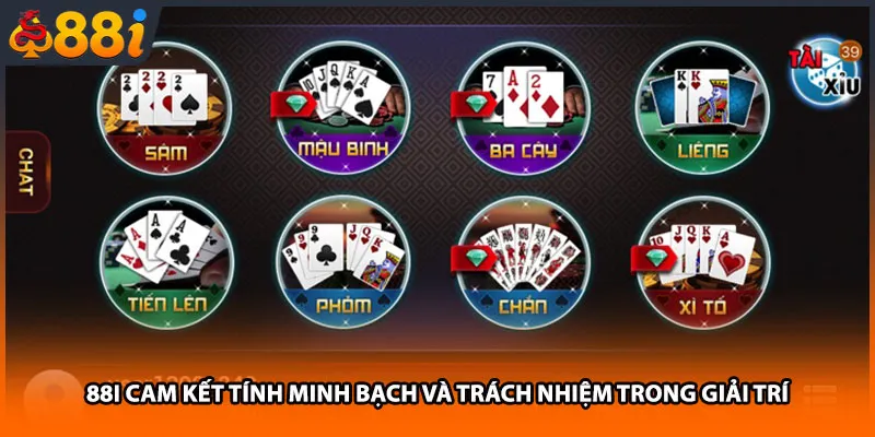 88i cam kết tính minh bạch và trách nhiệm trong giải trí